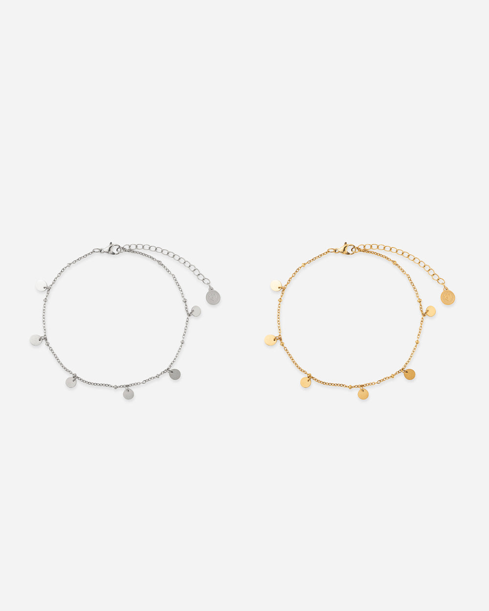 ENKELBANDJE met Boho munten - Zilver