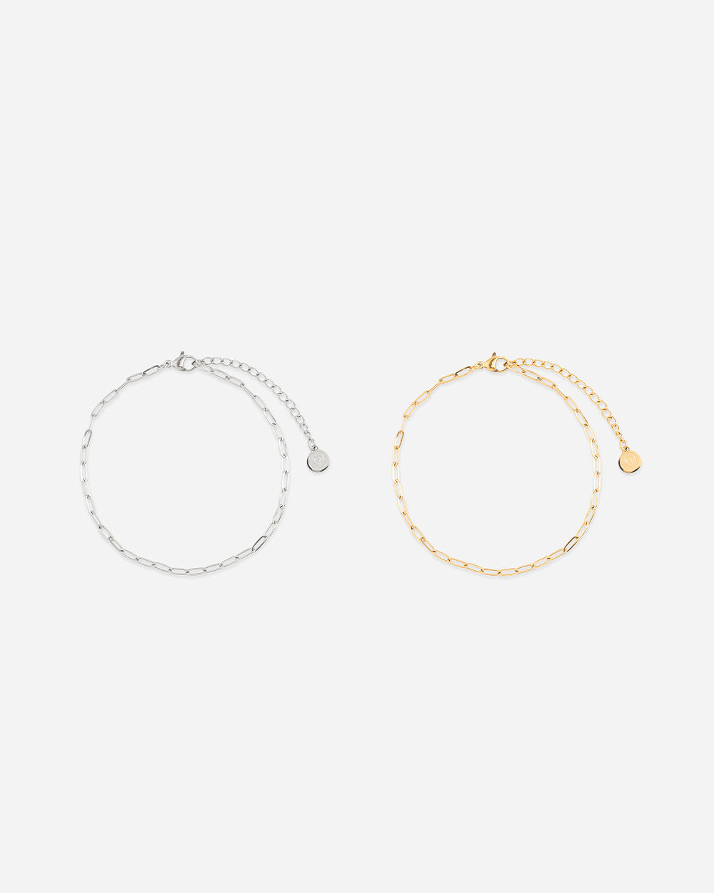 ENKELBANDJE met schakels - Zilver