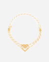ARMBAND Cremekleurig met hartje